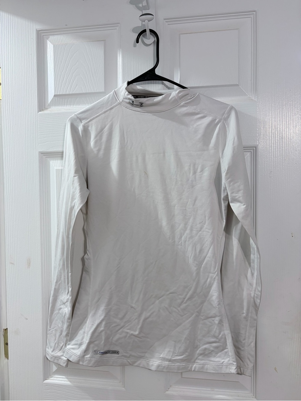 Under Armour ColdGear Mock Fitted Long Sleeve Base Layer White S
